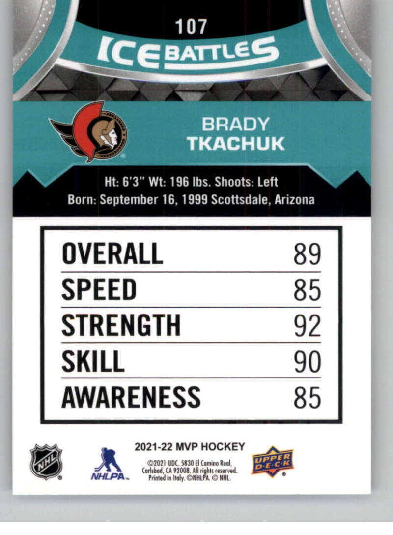 2021-22 Upper Deck MVP ICE BATTLES NHL Hockey Trading Cards Pick From List - Bild 214 von 500