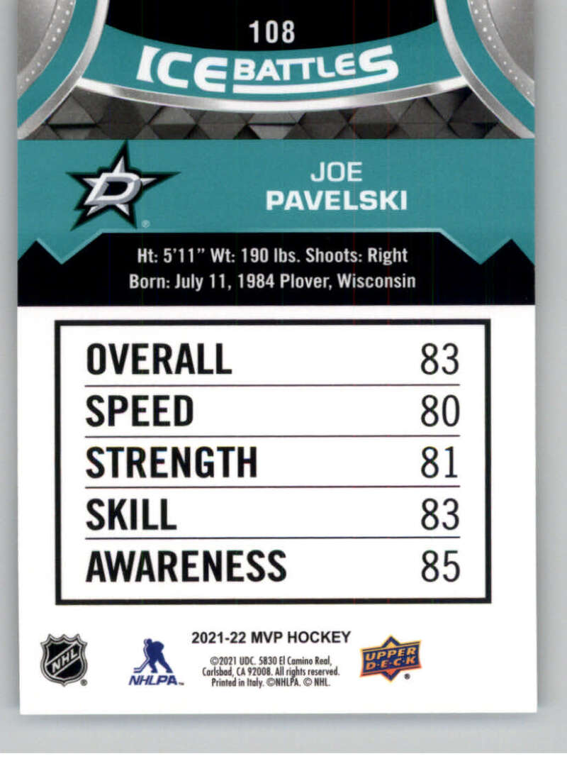 2021-22 Upper Deck MVP ICE BATTLES NHL Hockey Trading Cards Pick From List - Bild 216 von 500