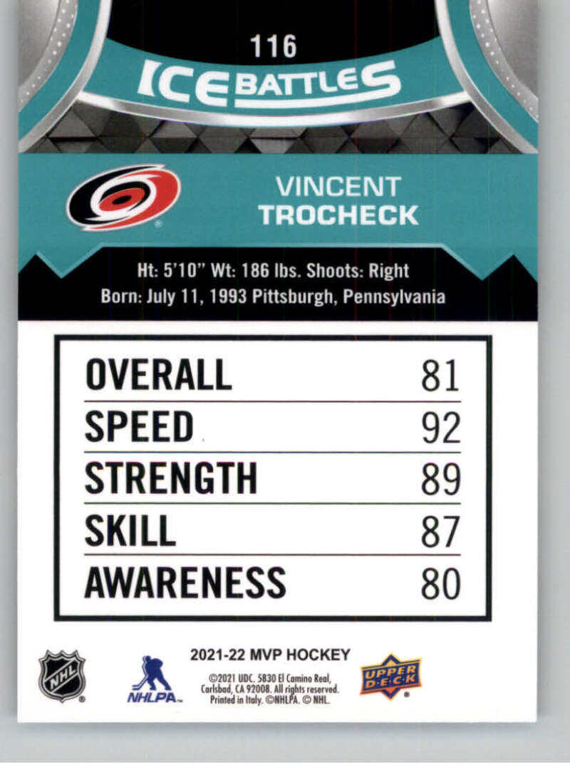 2021-22 Upper Deck MVP ICE BATTLES NHL Hockey Trading Cards Pick From List - Bild 232 von 500