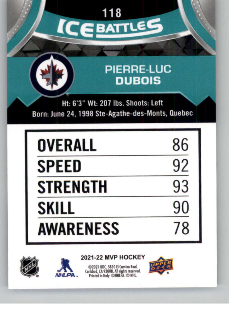 2021-22 Upper Deck MVP ICE BATTLES NHL Hockey Trading Cards Pick From List - Bild 236 von 500