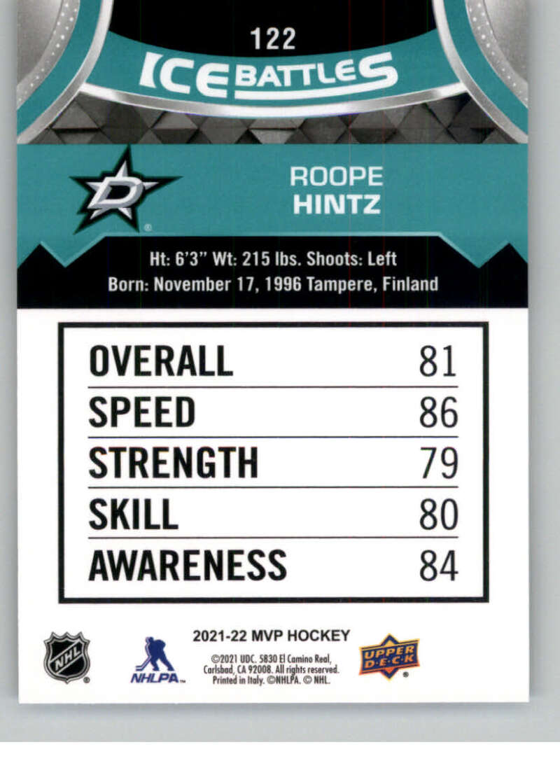 2021-22 Upper Deck MVP ICE BATTLES NHL Hockey Trading Cards Pick From List - Bild 244 von 500