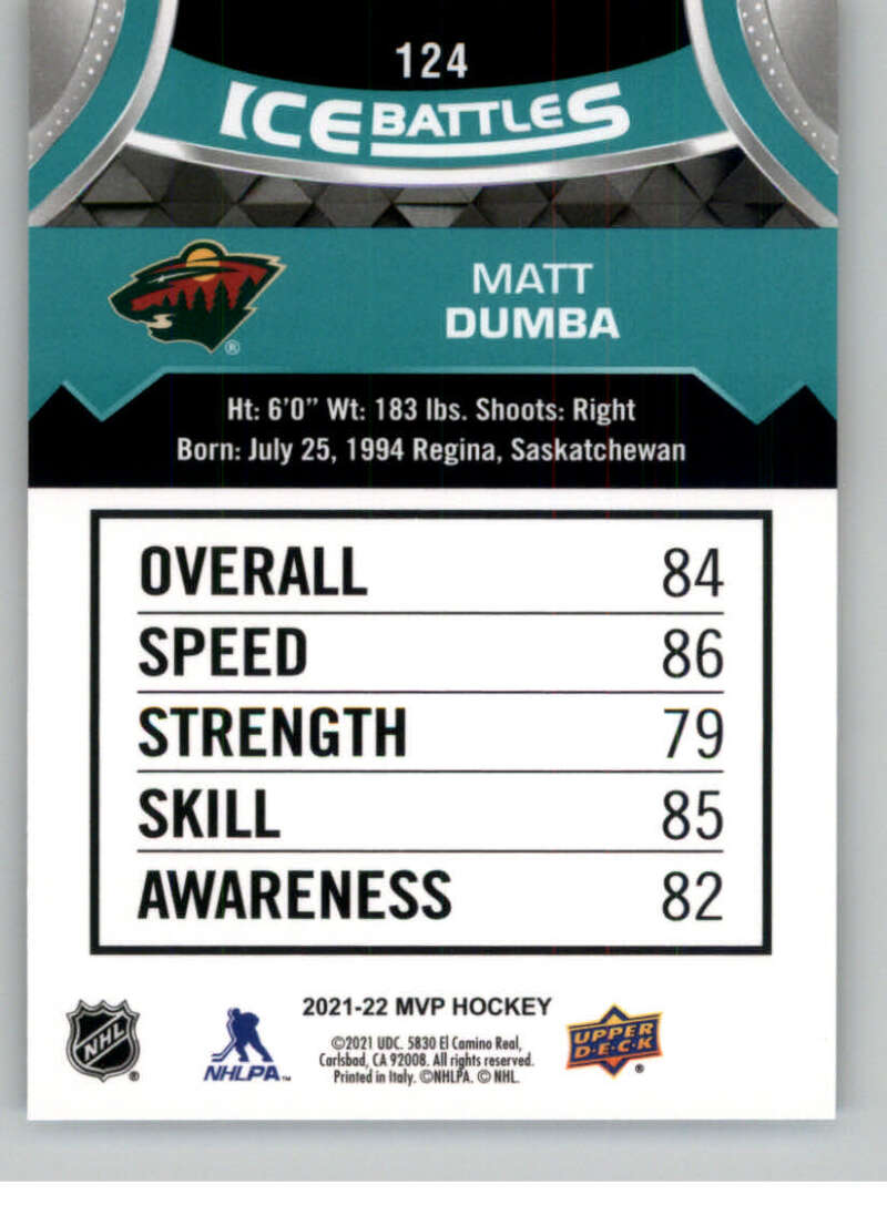 2021-22 Upper Deck MVP ICE BATTLES NHL Hockey Trading Cards Pick From List - Bild 248 von 500