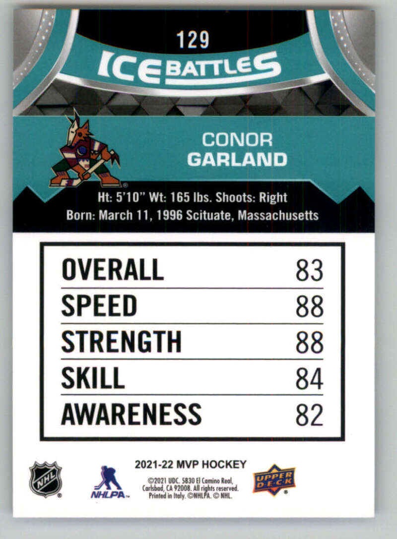 2021-22 Upper Deck MVP ICE BATTLES NHL Hockey Trading Cards Pick From List - Bild 258 von 500