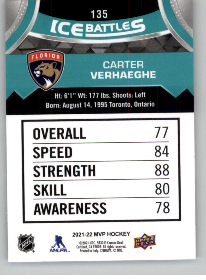 2021-22 Upper Deck MVP ICE BATTLES NHL Hockey Trading Cards Pick From List - Bild 270 von 500