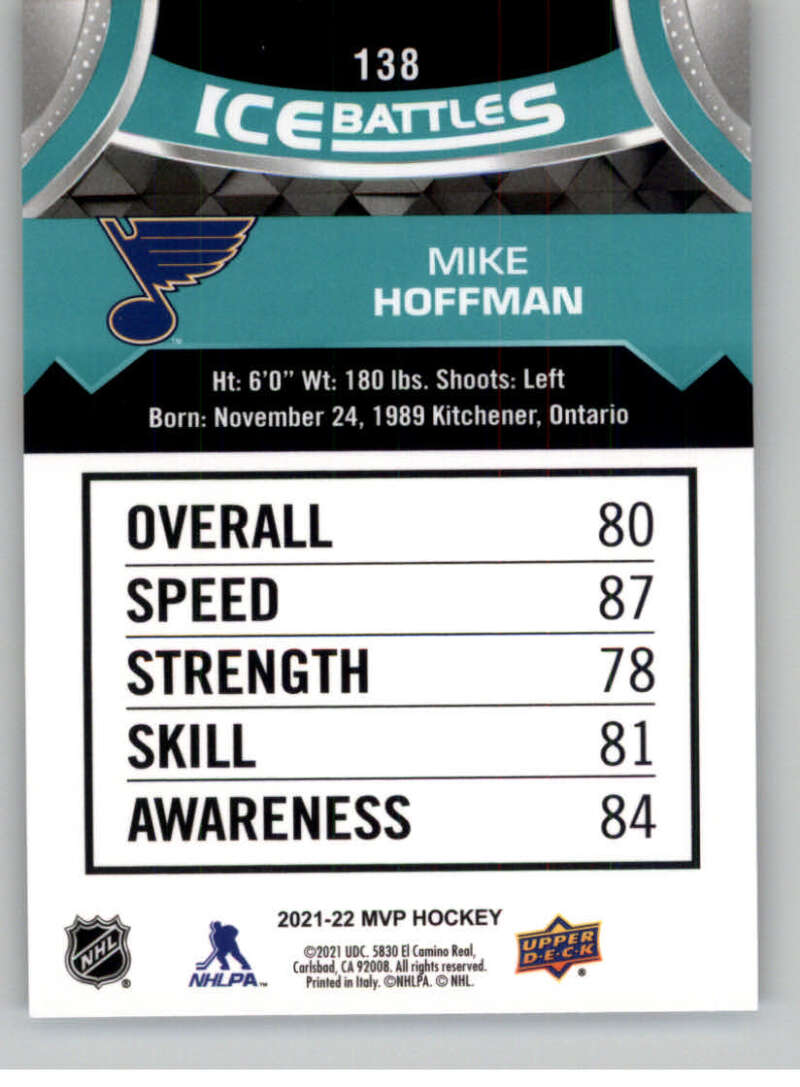 2021-22 Upper Deck MVP ICE BATTLES NHL Hockey Trading Cards Pick From List - Bild 276 von 500