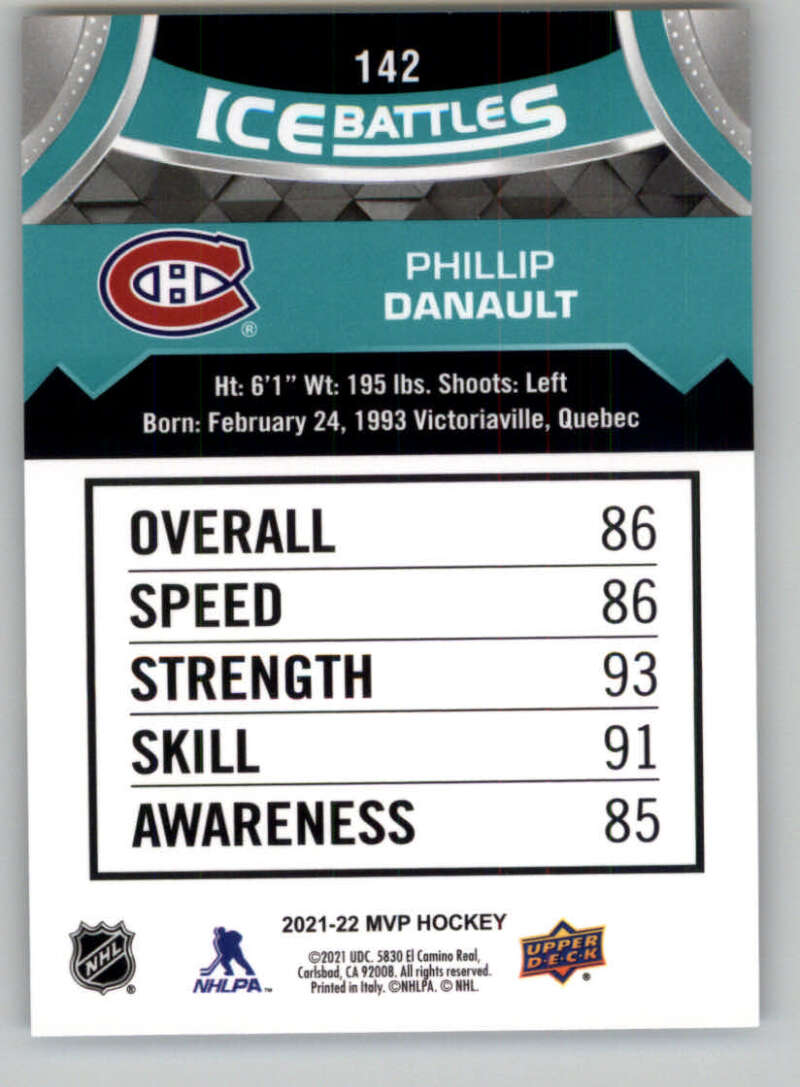 2021-22 Upper Deck MVP ICE BATTLES NHL Hockey Trading Cards Pick From List - Bild 284 von 500