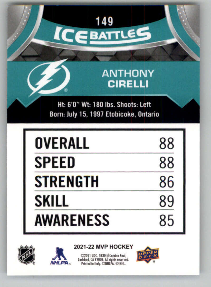 2021-22 Upper Deck MVP ICE BATTLES NHL Hockey Trading Cards Pick From List - Bild 298 von 500