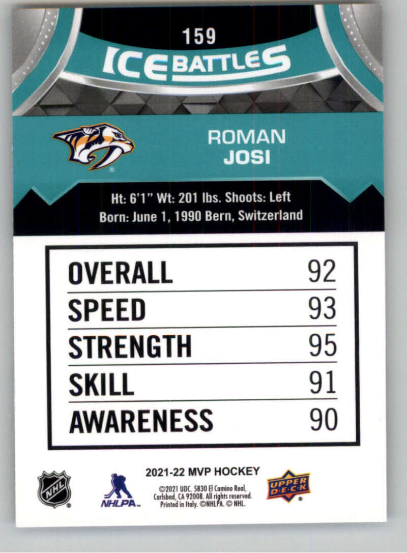 2021-22 Upper Deck MVP ICE BATTLES NHL Hockey Trading Cards Pick From List - Bild 318 von 500