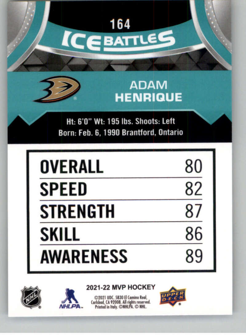 2021-22 Upper Deck MVP ICE BATTLES NHL Hockey Trading Cards Pick From List - Bild 328 von 500