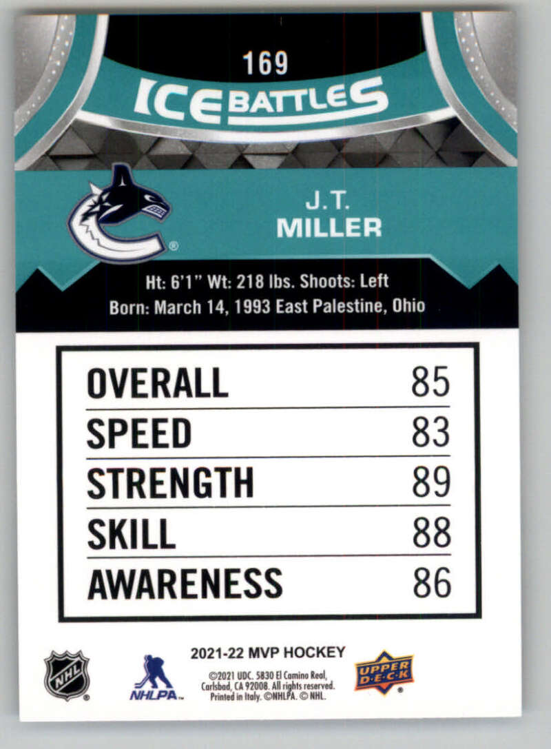 2021-22 Upper Deck MVP ICE BATTLES NHL Hockey Trading Cards Pick From List - Bild 338 von 500