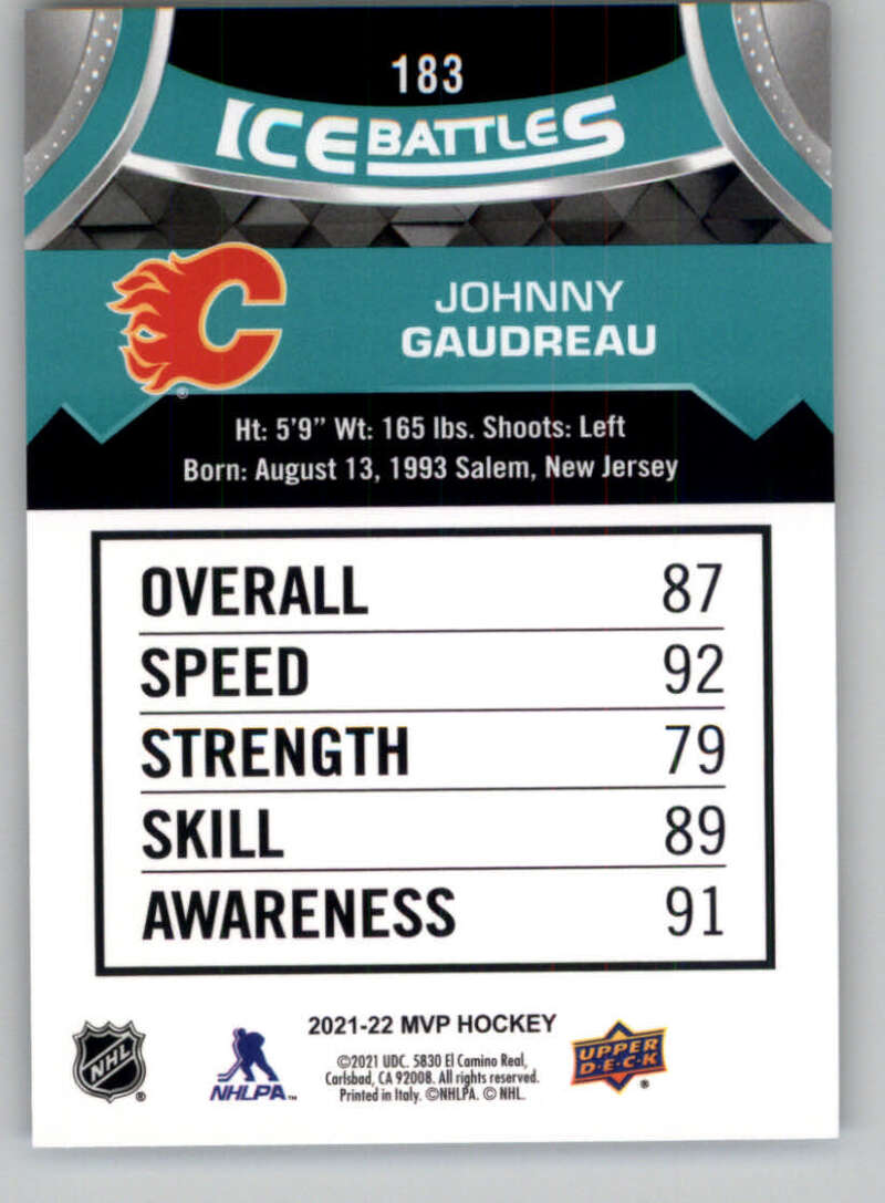 2021-22 Upper Deck MVP ICE BATTLES NHL Hockey Trading Cards Pick From List - Bild 366 von 500