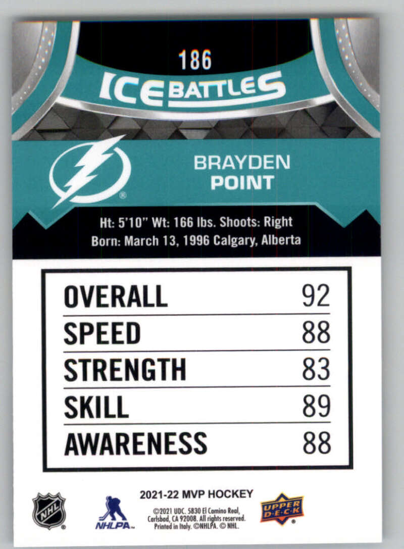 2021-22 Upper Deck MVP ICE BATTLES NHL Hockey Trading Cards Pick From List - Bild 372 von 500