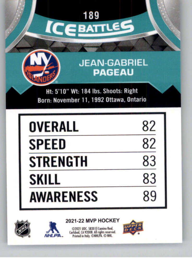 2021-22 Upper Deck MVP ICE BATTLES NHL Hockey Trading Cards Pick From List - Bild 378 von 500