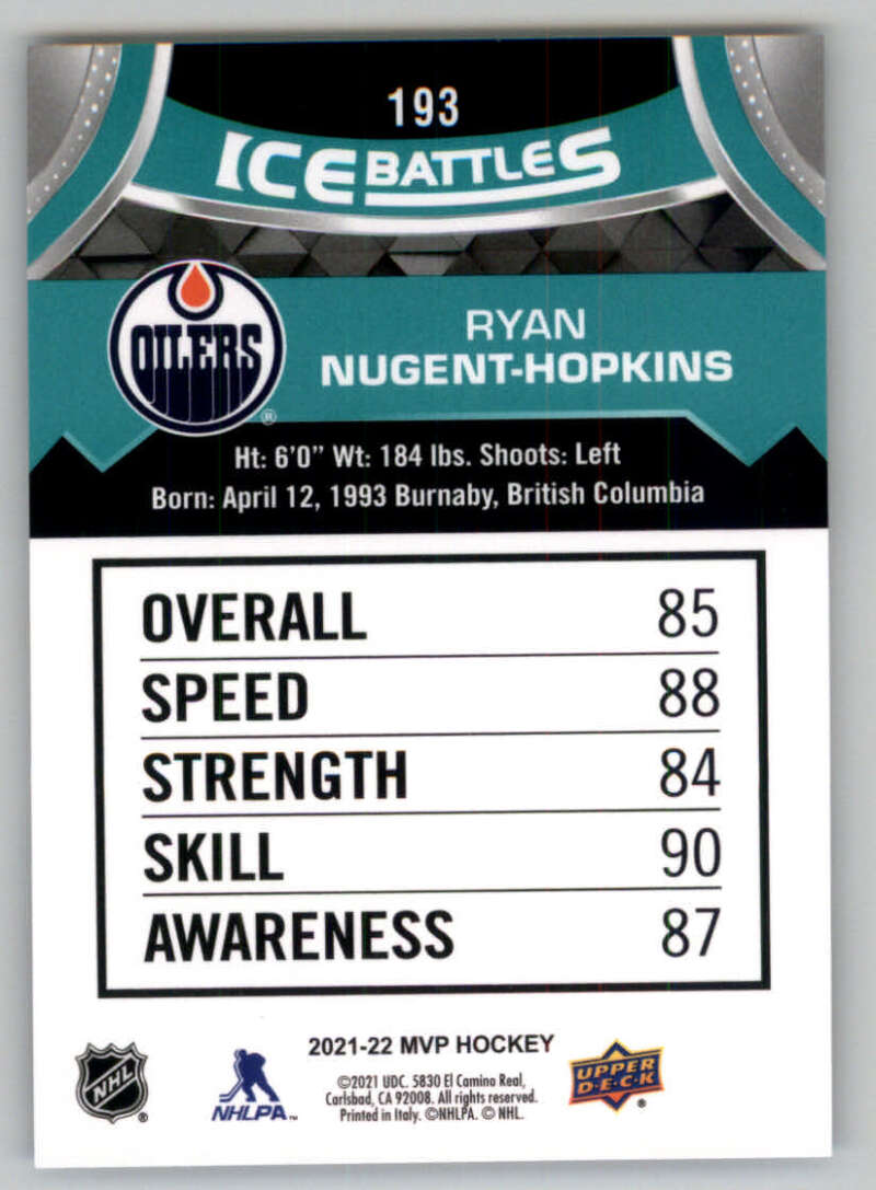 2021-22 Upper Deck MVP ICE BATTLES NHL Hockey Trading Cards Pick From List - Bild 386 von 500