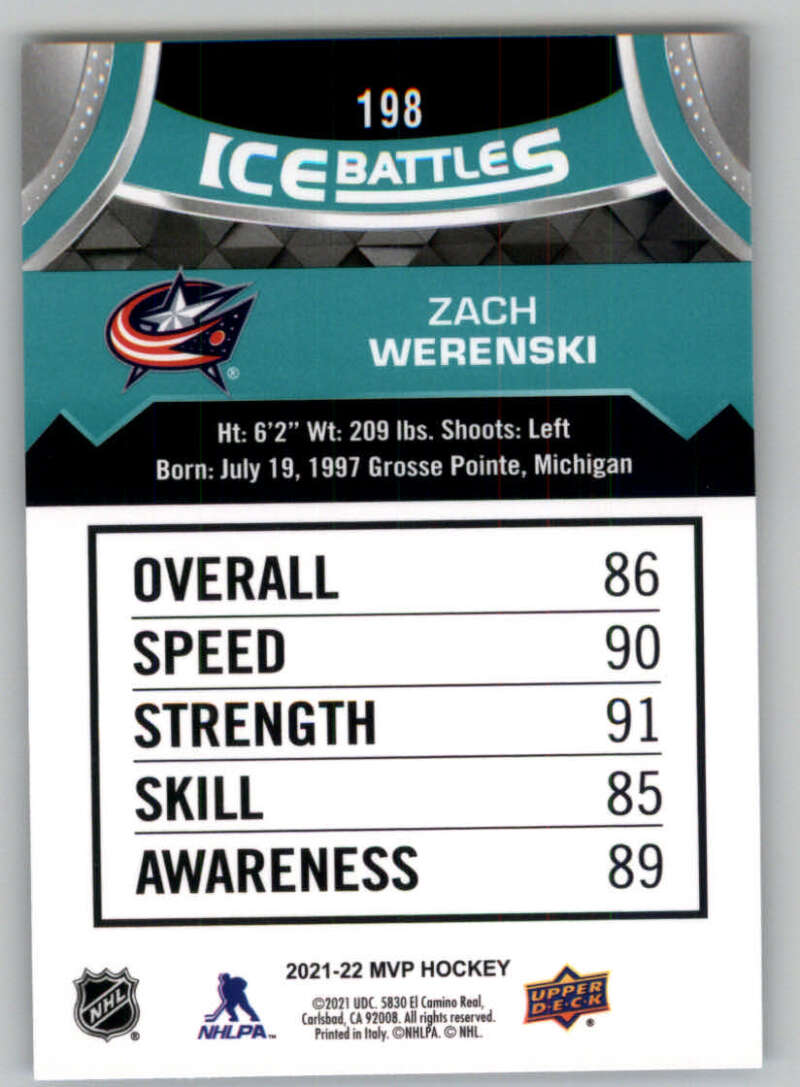 2021-22 Upper Deck MVP ICE BATTLES NHL Hockey Trading Cards Pick From List - Bild 396 von 500