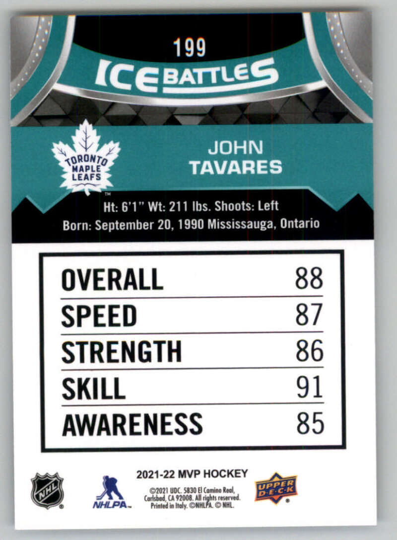 2021-22 Upper Deck MVP ICE BATTLES NHL Hockey Trading Cards Pick From List - Bild 398 von 500
