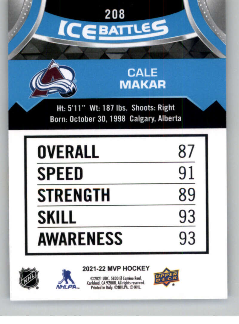 2021-22 Upper Deck MVP ICE BATTLES NHL Hockey Trading Cards Pick From List - Bild 416 von 500