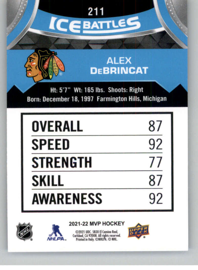 2021-22 Upper Deck MVP ICE BATTLES NHL Hockey Trading Cards Pick From List - Bild 422 von 500