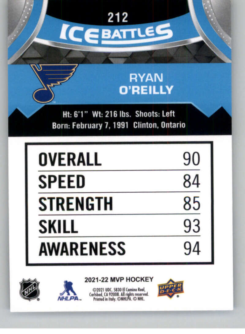 2021-22 Upper Deck MVP ICE BATTLES NHL Hockey Trading Cards Pick From List - Bild 424 von 500