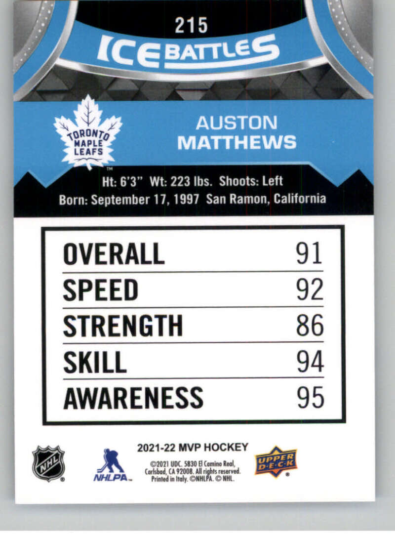 2021-22 Upper Deck MVP ICE BATTLES NHL Hockey Trading Cards Pick From List - Bild 430 von 500