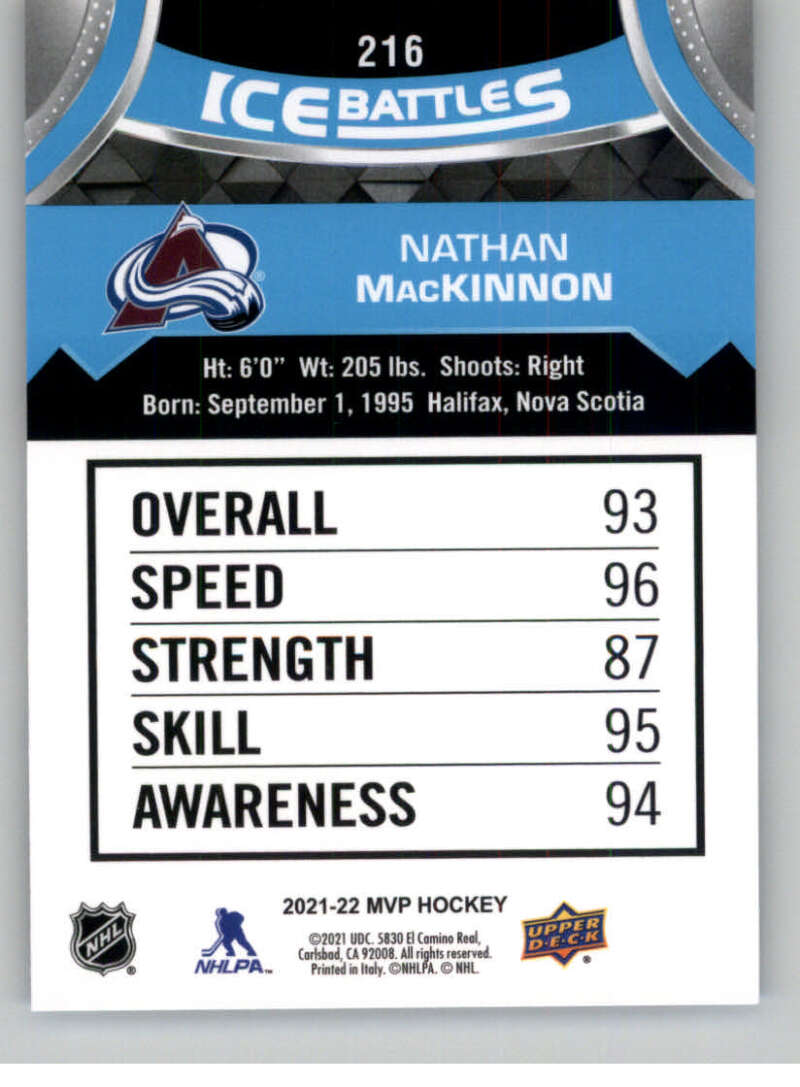 2021-22 Upper Deck MVP ICE BATTLES NHL Hockey Trading Cards Pick From List - Bild 432 von 500