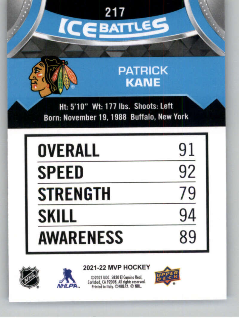 2021-22 Upper Deck MVP ICE BATTLES NHL Hockey Trading Cards Pick From List - Bild 434 von 500