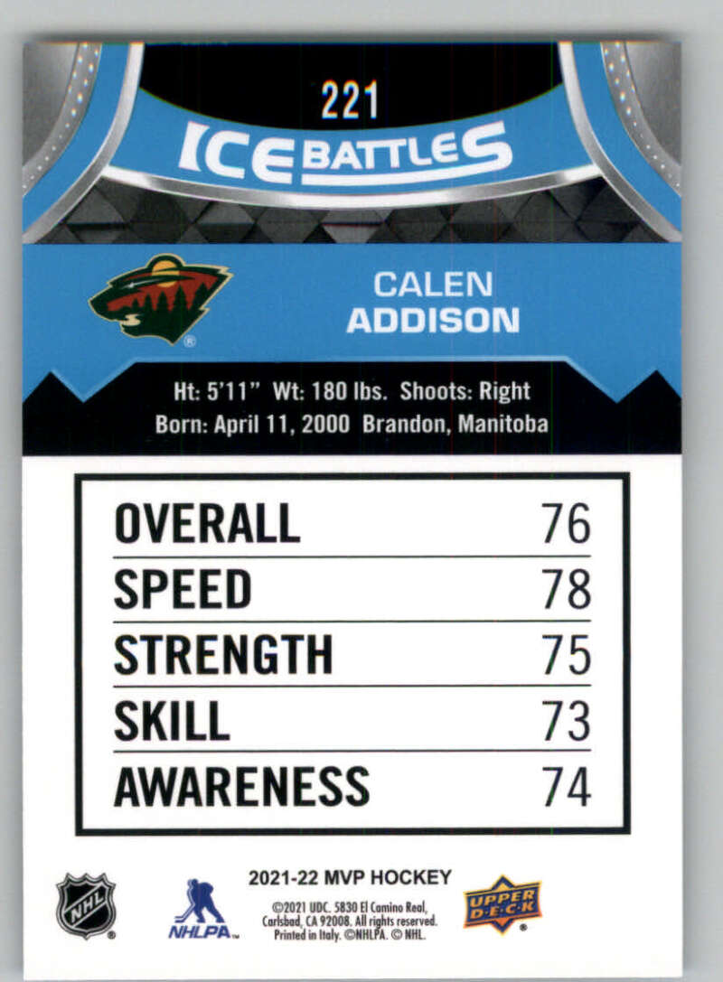 2021-22 Upper Deck MVP ICE BATTLES NHL Hockey Trading Cards Pick From List - Bild 442 von 500