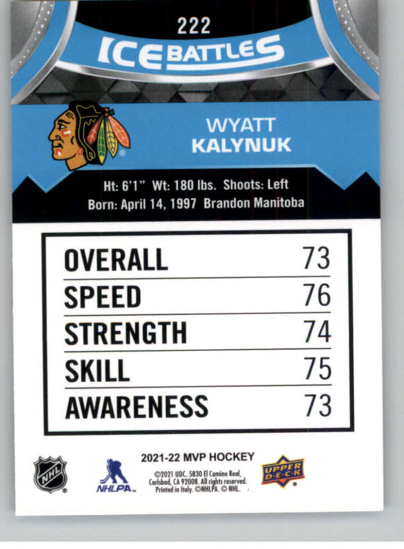 2021-22 Upper Deck MVP ICE BATTLES NHL Hockey Trading Cards Pick From List - Bild 444 von 500