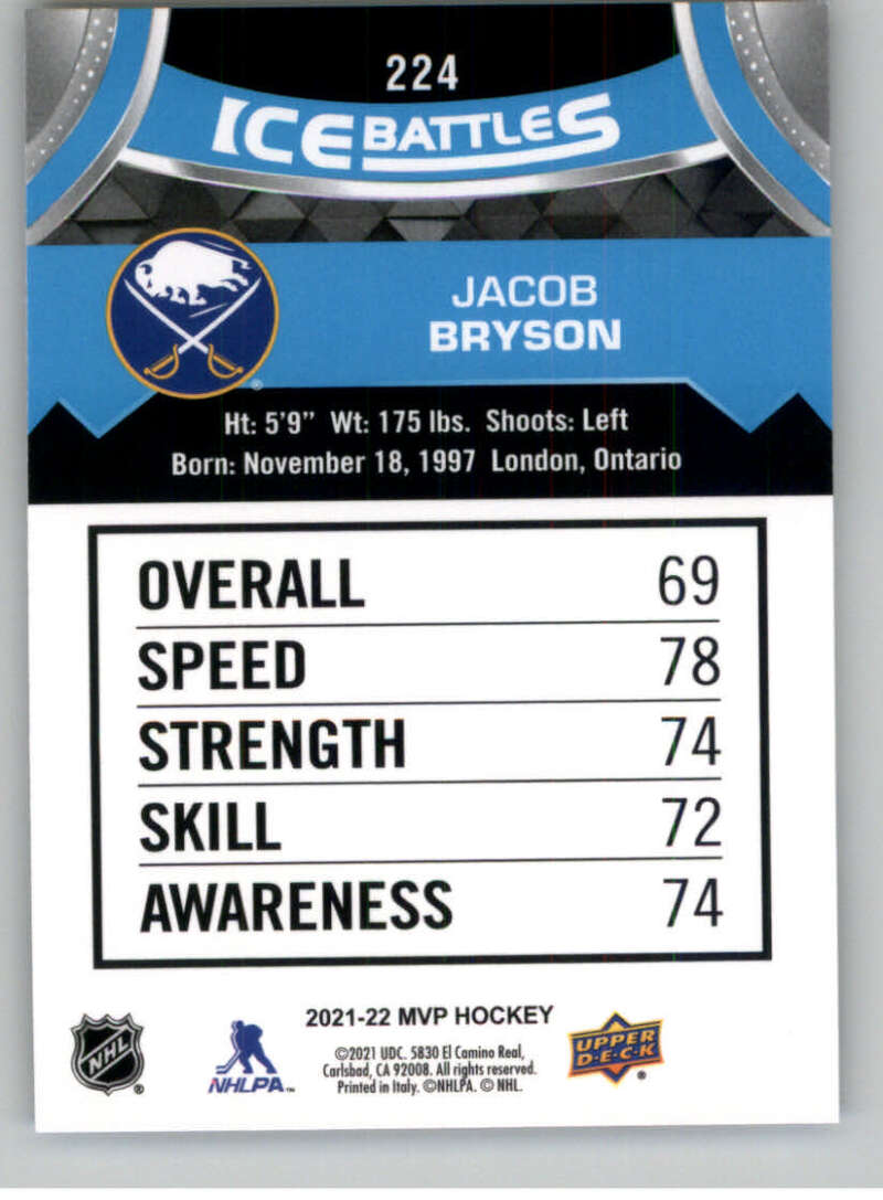 2021-22 Upper Deck MVP ICE BATTLES NHL Hockey Trading Cards Pick From List - Bild 448 von 500