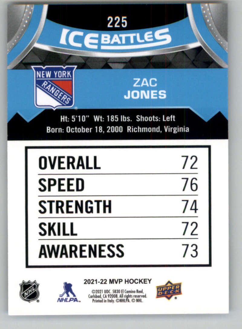 2021-22 Upper Deck MVP ICE BATTLES NHL Hockey Trading Cards Pick From List - Bild 450 von 500