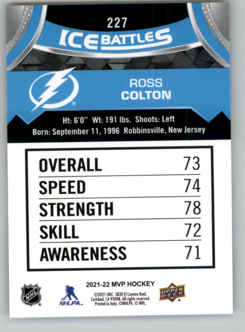 2021-22 Upper Deck MVP ICE BATTLES NHL Hockey Trading Cards Pick From List - Bild 454 von 500