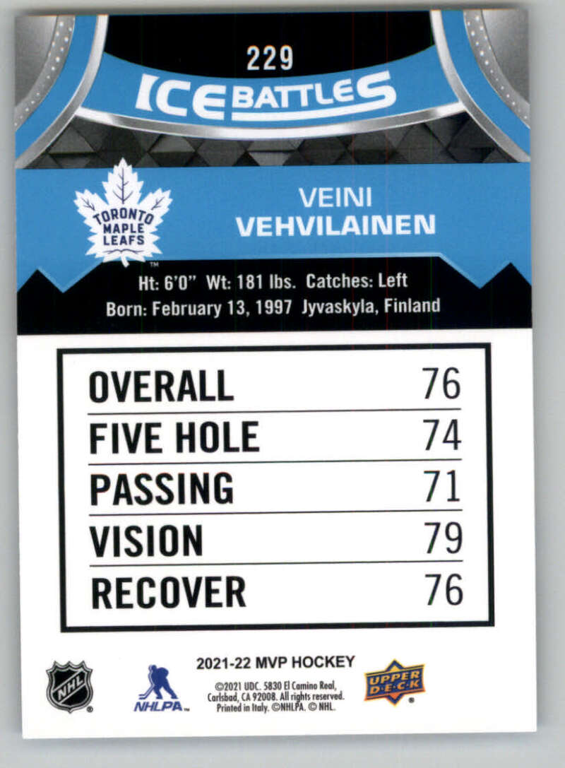 2021-22 Upper Deck MVP ICE BATTLES NHL Hockey Trading Cards Pick From List - Bild 458 von 500