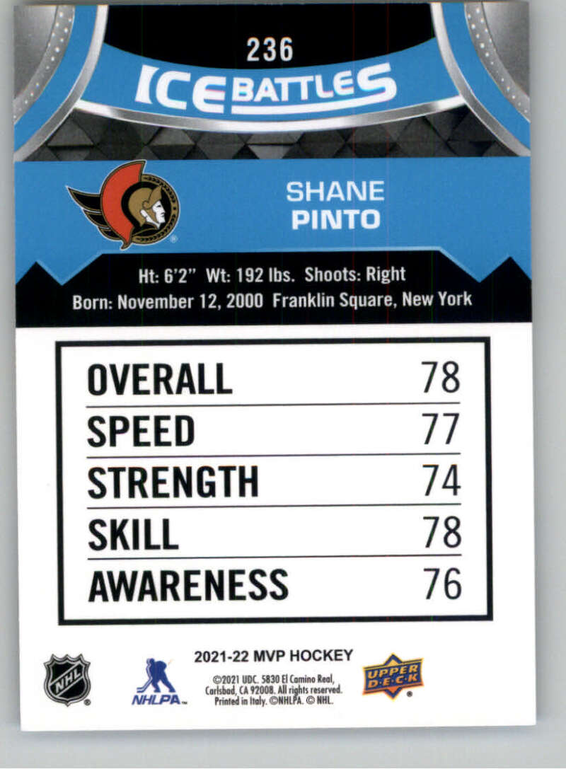 2021-22 Upper Deck MVP ICE BATTLES NHL Hockey Trading Cards Pick From List - Bild 472 von 500