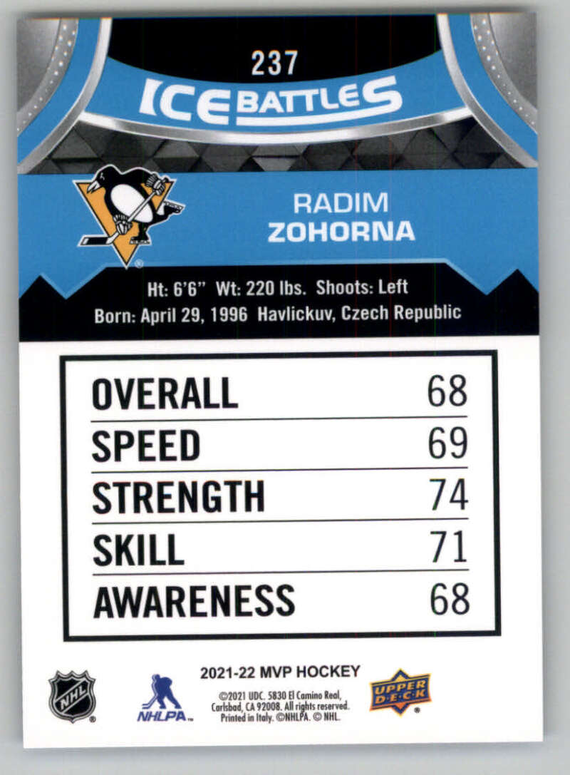 2021-22 Upper Deck MVP ICE BATTLES NHL Hockey Trading Cards Pick From List - Bild 474 von 500