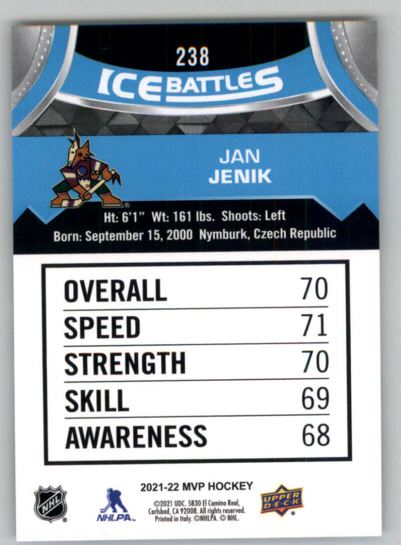 2021-22 Upper Deck MVP ICE BATTLES NHL Hockey Trading Cards Pick From List - Bild 476 von 500