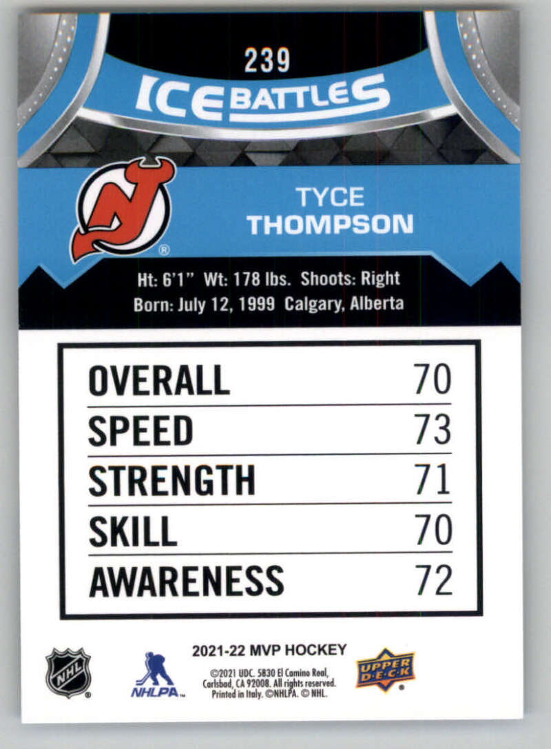 2021-22 Upper Deck MVP ICE BATTLES NHL Hockey Trading Cards Pick From List - Bild 478 von 500