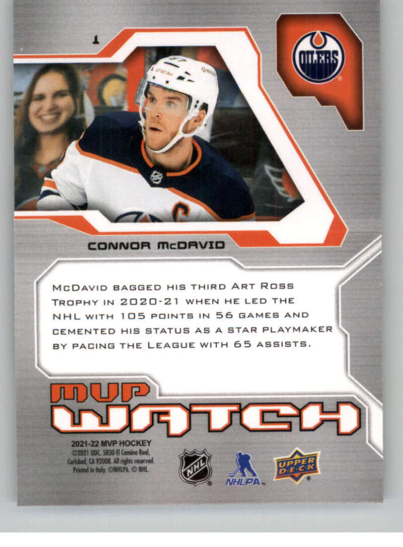2021-22 Upper Deck MVP 20th Anniversary NHL Hockey Cards Pick From