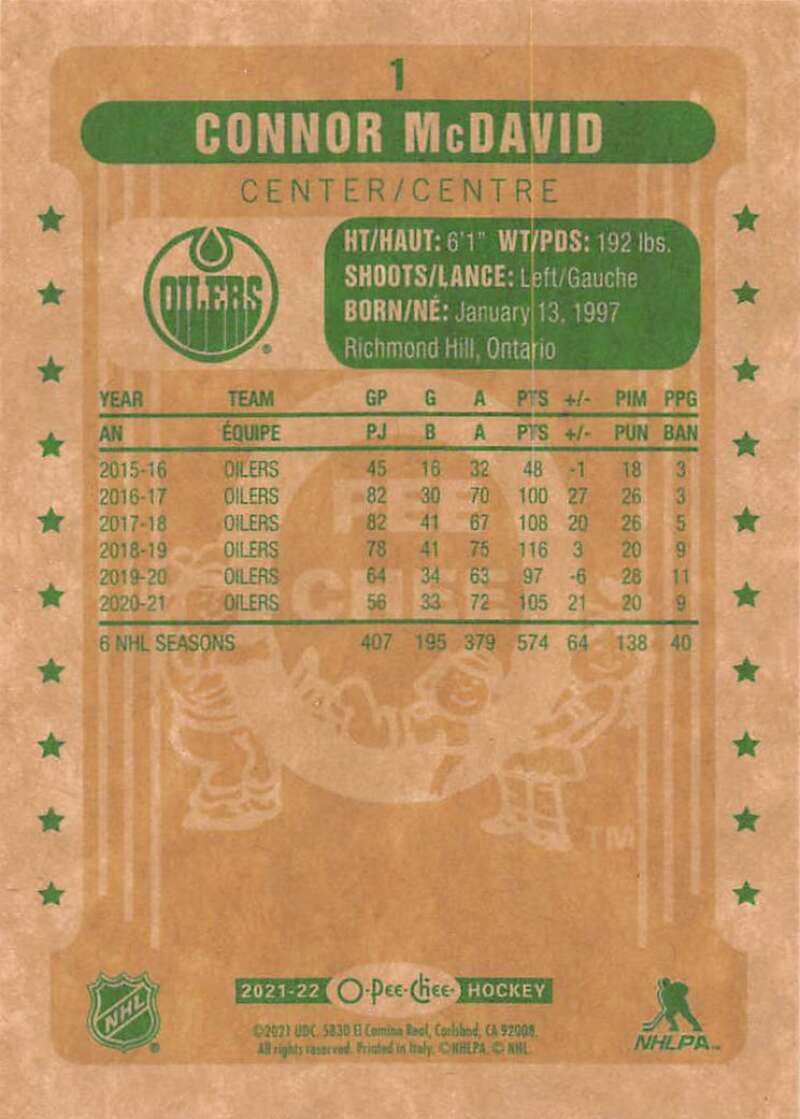 2021-22 O-Pee-Chee RETRO (Upper Deck OPC) NHL Hockey Cards Pick List 1-200