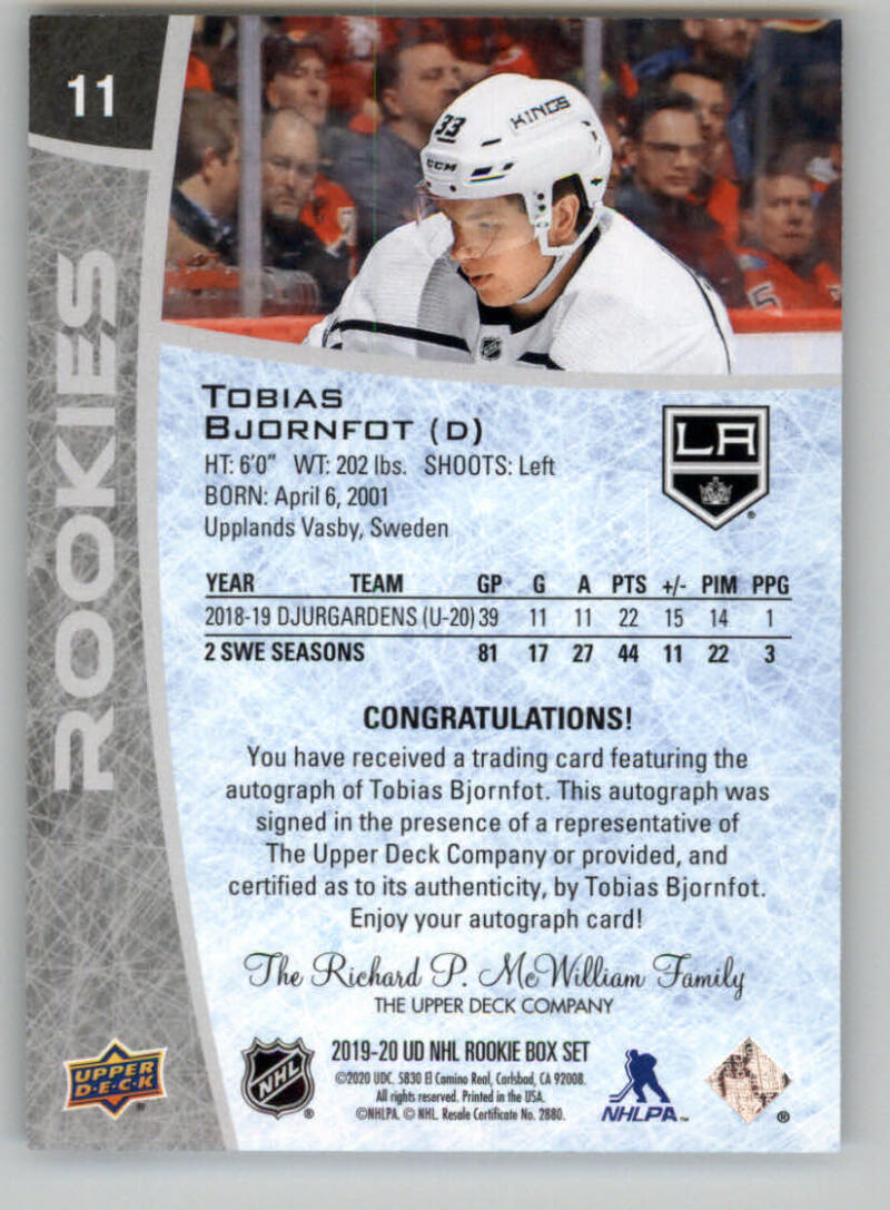 2019-20 Upper Deck Rookie Class Hockey Box Set Base or Autographs Pick From List - Picture 55 of 57