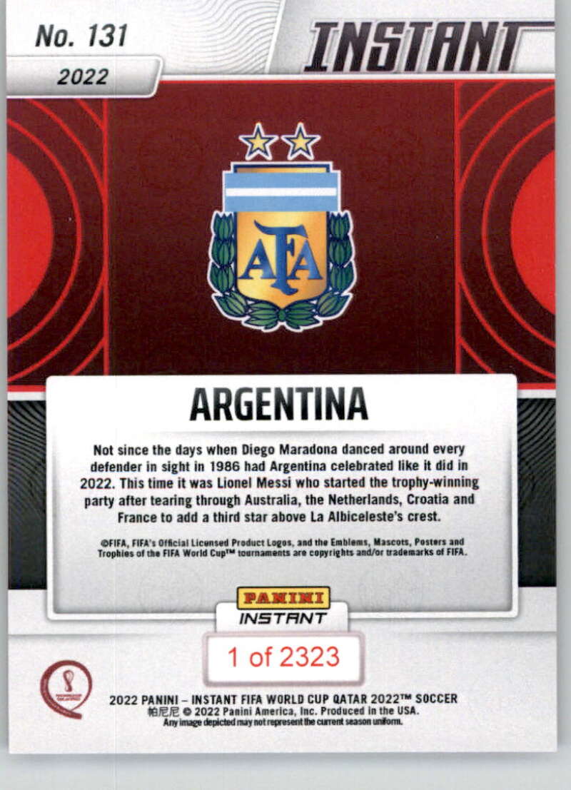 その他 PSA10 PANINI INSTANT WC ARGENTINA 2022 PANINI INSTANT FIFA WORLD CUP QATAR LIONEL MESSI #118