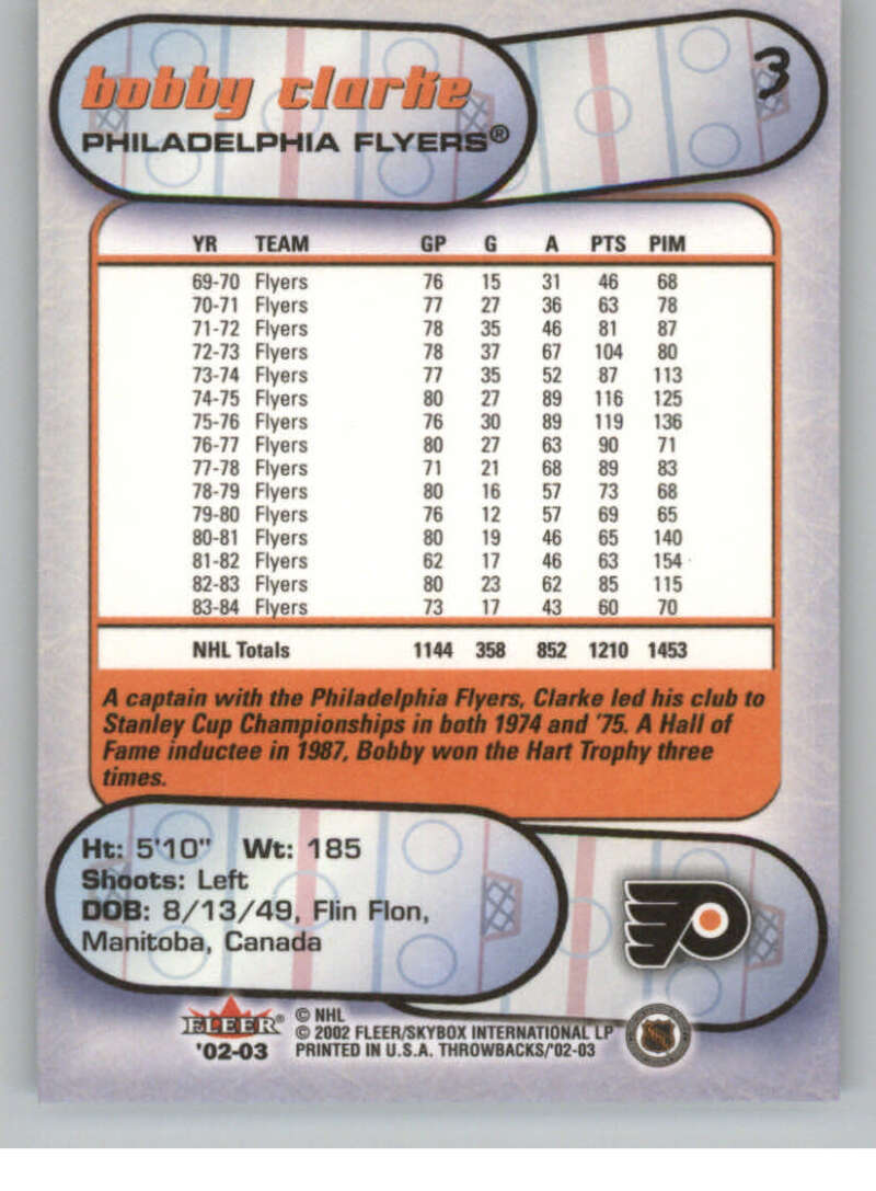 2002-03 Fleer Throwbacks NHL Hockey Cards Pick From List/Complete Your Set - Picture 6 of 184