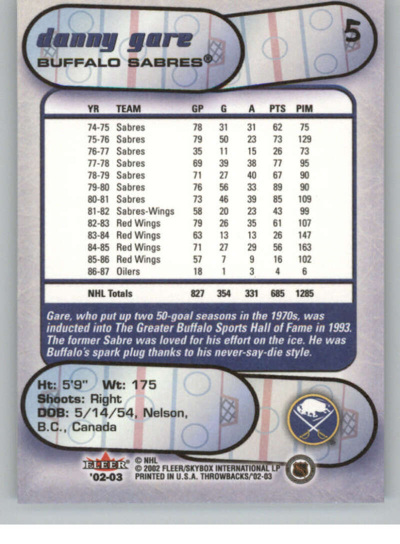2002-03 Fleer Throwbacks NHL Hockey Cards Pick From List/Complete Your Set - Picture 10 of 184