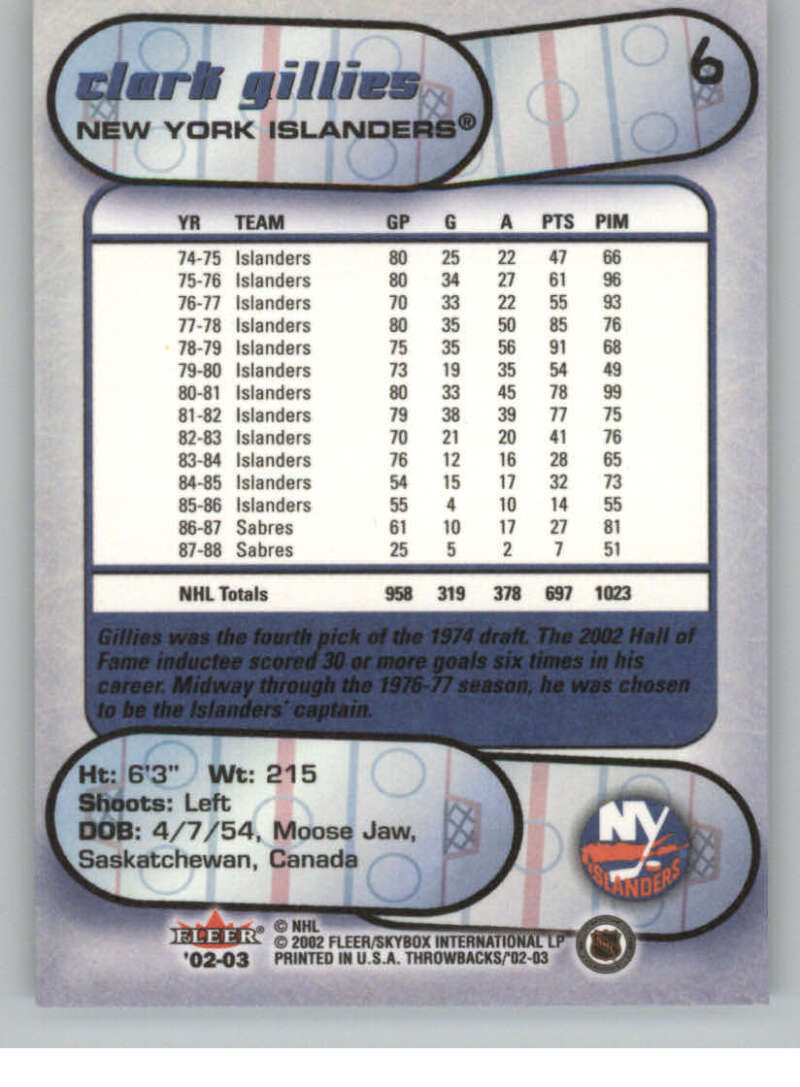 2002-03 Fleer Throwbacks NHL Hockey Cards Pick From List/Complete Your Set - Picture 12 of 184