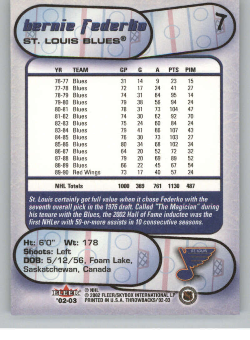 2002-03 Fleer Throwbacks NHL Hockey Cards Pick From List/Complete Your Set - Picture 14 of 184