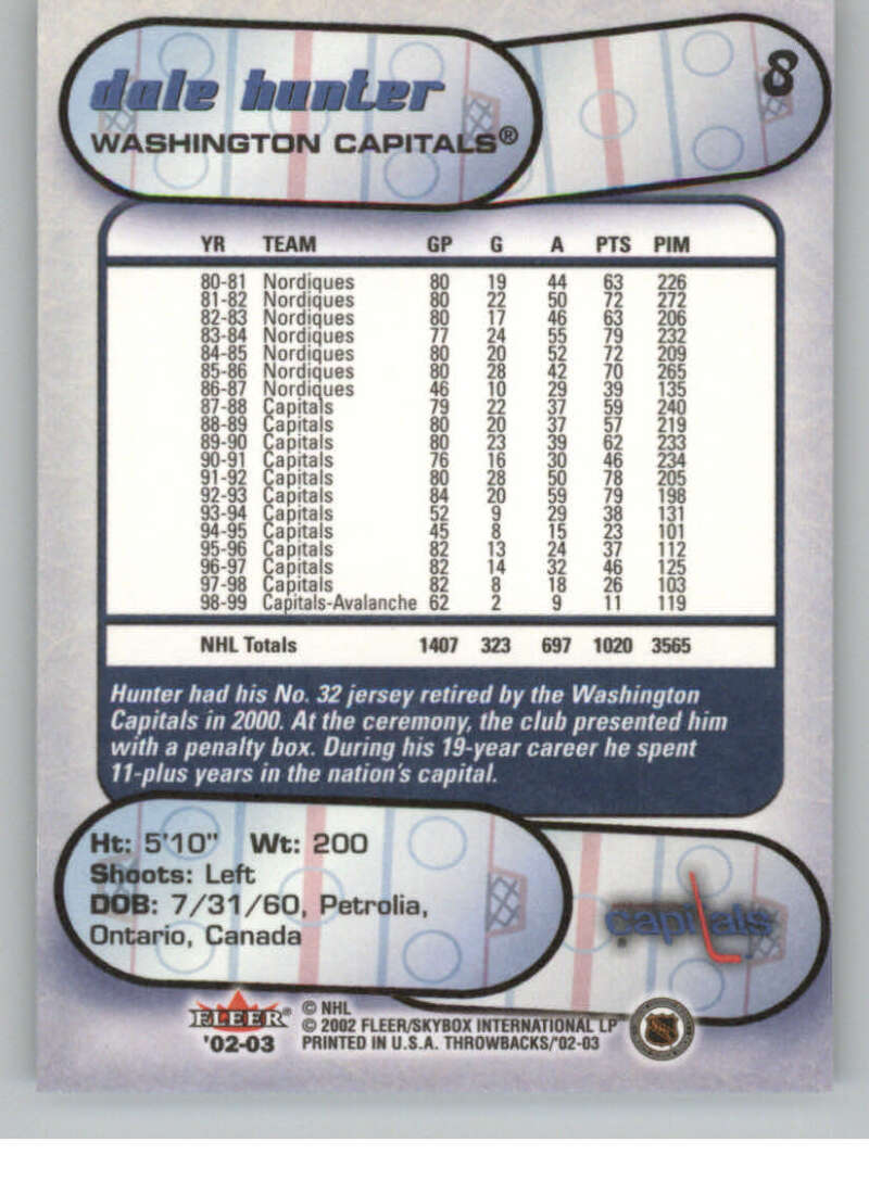 2002-03 Fleer Throwbacks NHL Hockey Cards Pick From List/Complete Your Set - Picture 16 of 184