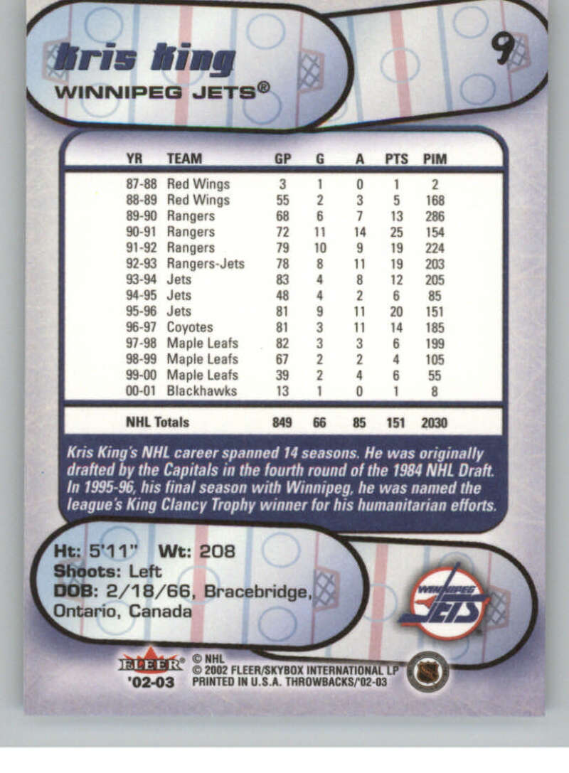 2002-03 Fleer Throwbacks NHL Hockey Cards Pick From List/Complete Your Set - Picture 18 of 184