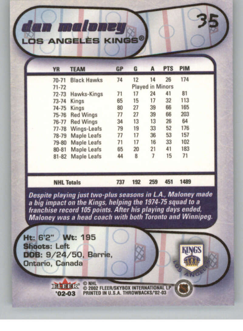 2002-03 Fleer Throwbacks NHL Hockey Cards Pick From List/Complete Your Set - Picture 70 of 184