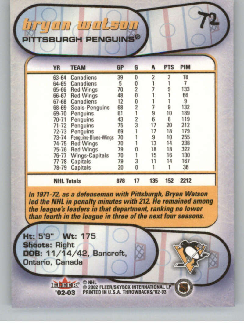 2002-03 Fleer Throwbacks NHL Hockey Cards Pick From List/Complete Your Set - Picture 144 of 184