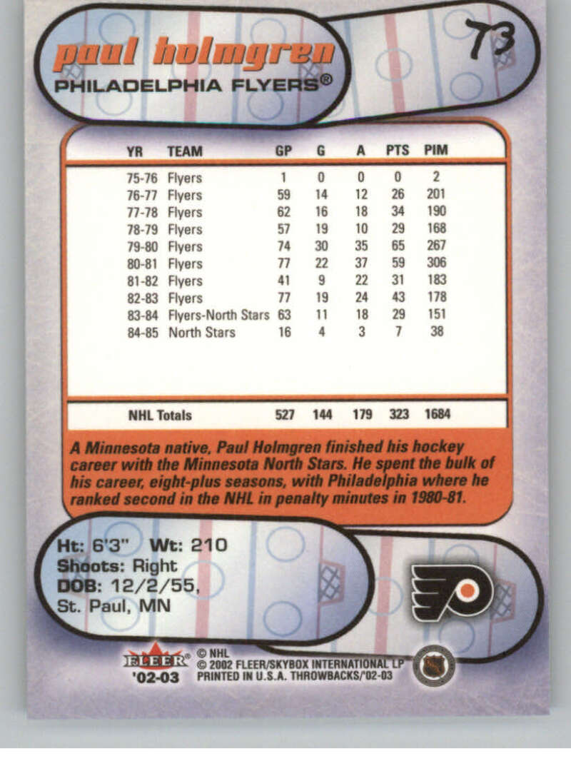 2002-03 Fleer Throwbacks NHL Hockey Cards Pick From List/Complete Your Set - Picture 146 of 184