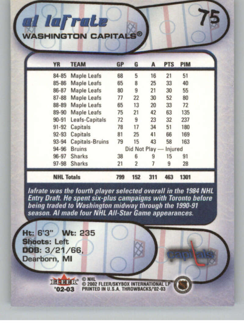 2002-03 Fleer Throwbacks NHL Hockey Cards Pick From List/Complete Your Set - Picture 150 of 184